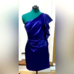 One shoulder bat wing dress